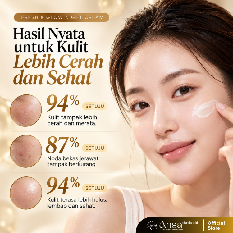 Fresh & Glow Night Cream with Aloe Vera & Panthenol 8.8g