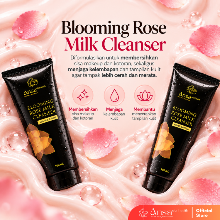 Blooming Rose Milk Cleanser with Vit E & Hazel 100ml