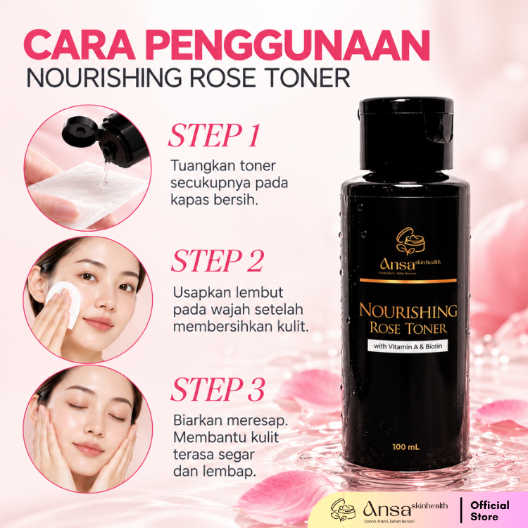 Nourishing Rose Toner with Vit A & Biotin 100ml